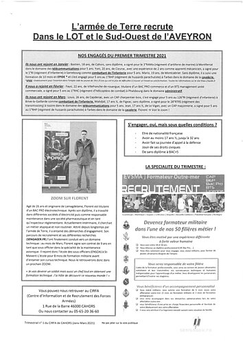 Détails annonce recrutement armée de terre